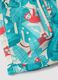 Blue viscose-linen blend tropical print shorts for boys, regular fit_3