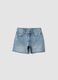 Shorts denim blu in puro cotone da ragazza straight fit_3