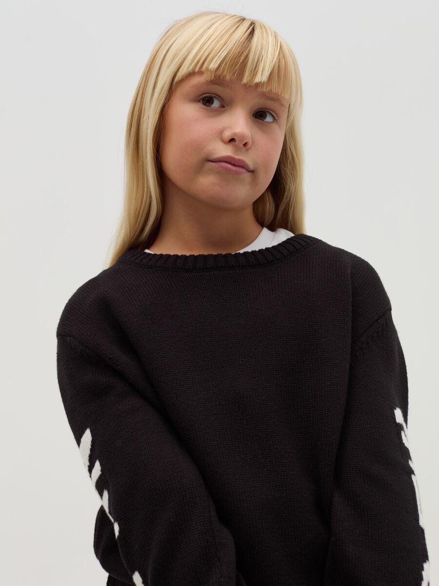 Pullover oversize con lettering jacquard_1
