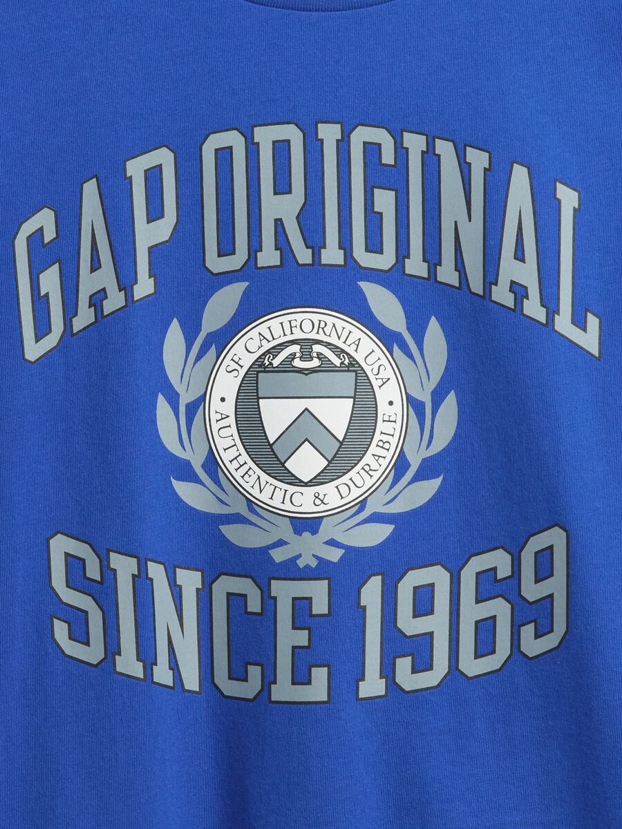 Blue Long Sleeve Cotton T-shirt_2