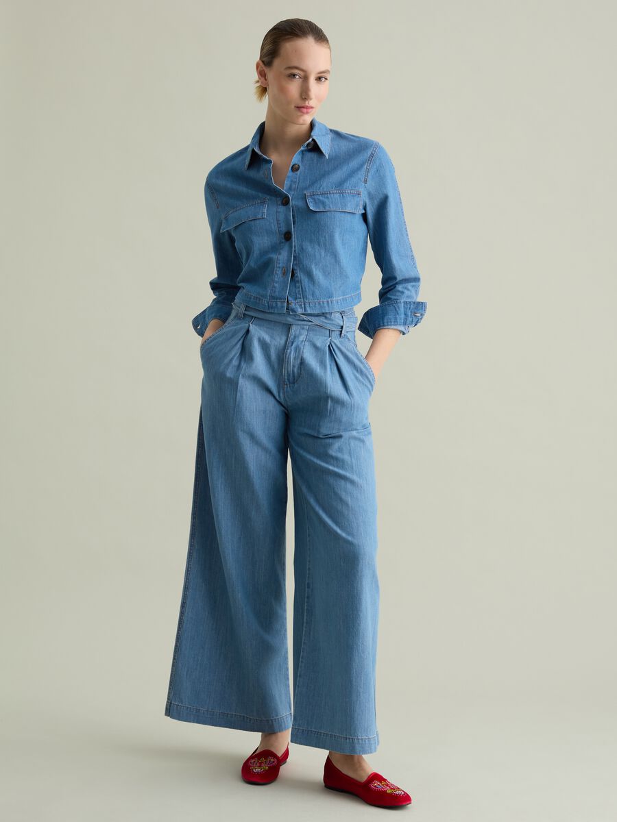 Boxy-fit denim shirt_1