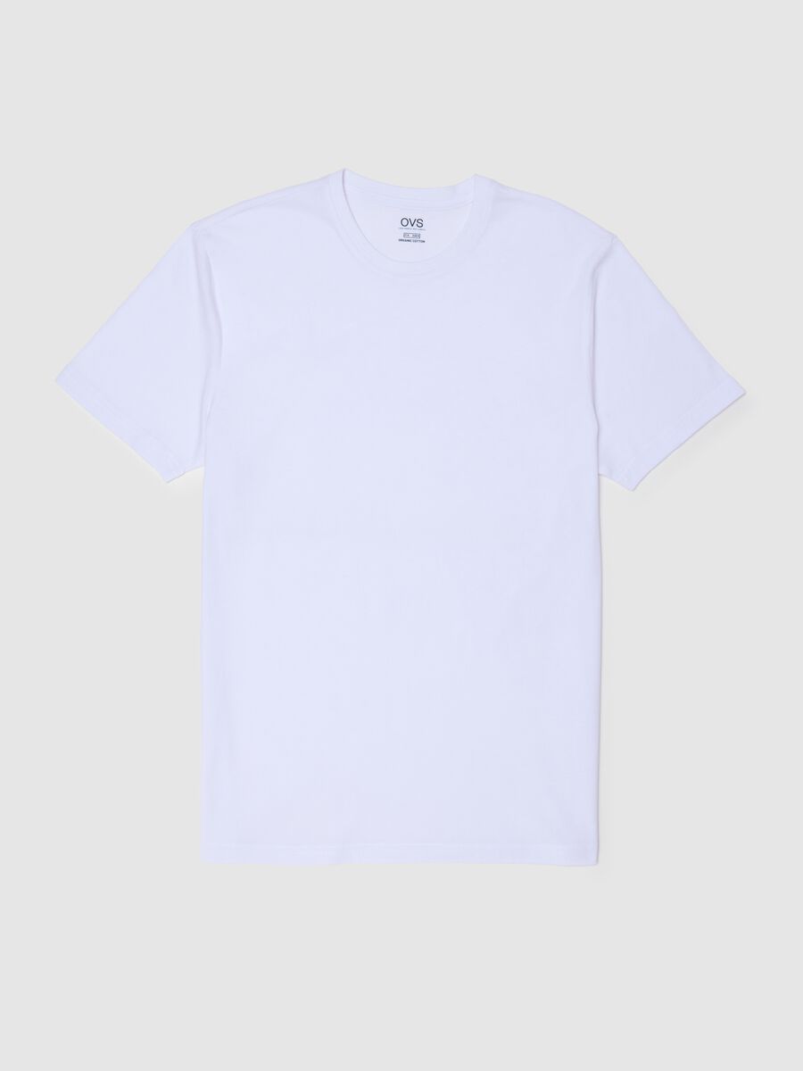 T-shirt da uomo in puro cotone bianca_4