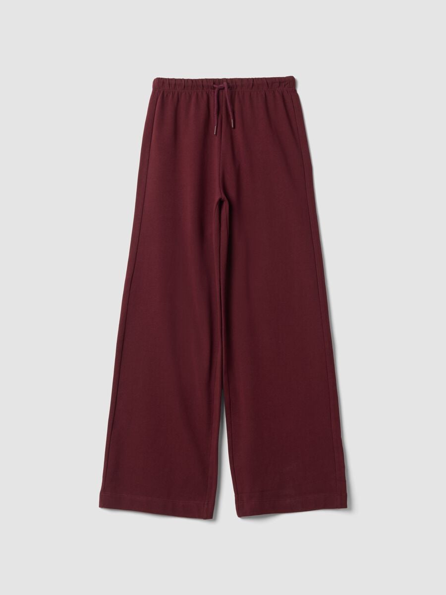 Purple cotton culotte trousers_0