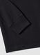 T-shirt nera in puro cotone con dolcevita_1