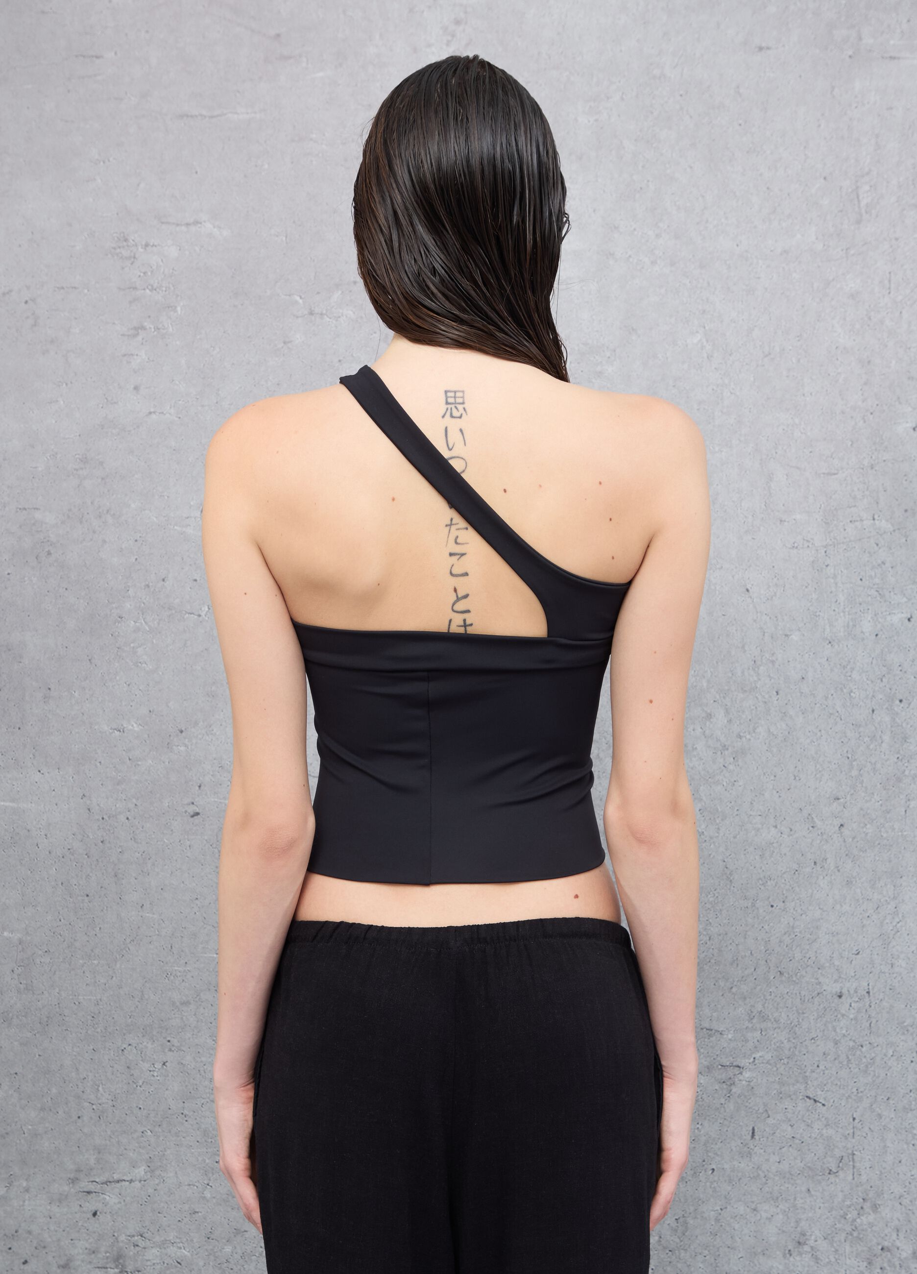 Asymmetrical Adjustable Black Top