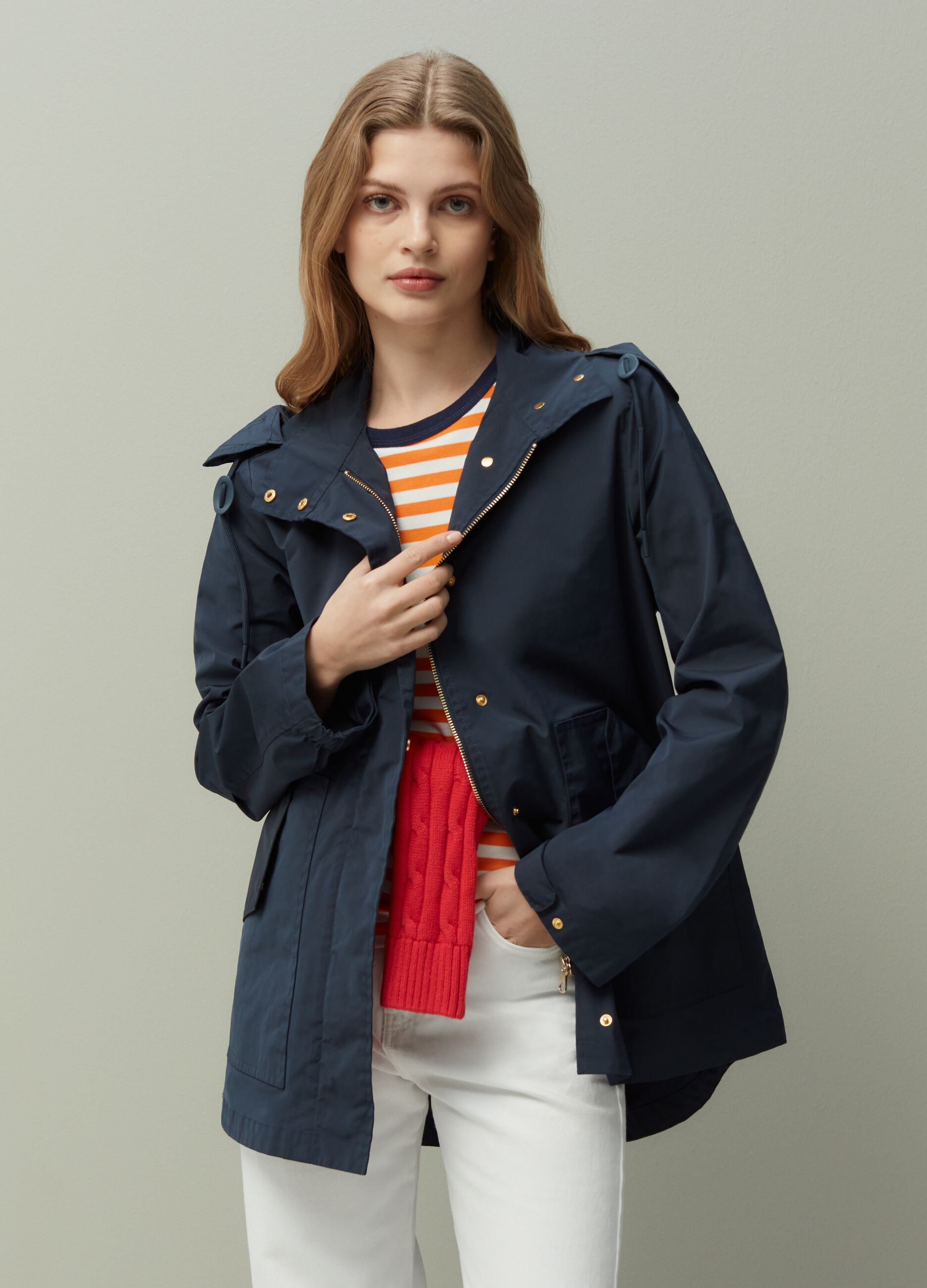 Giacca corta con cappuccio Blu navy PIOMBO da Donna OVS
