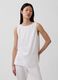 Sleeveless linen-blend top_0