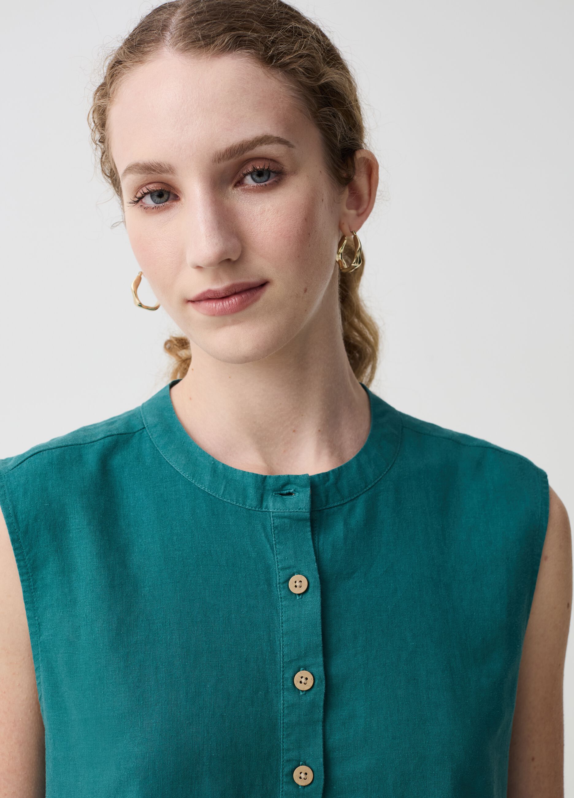 Ovs Blusa smanicata con scollo serafino