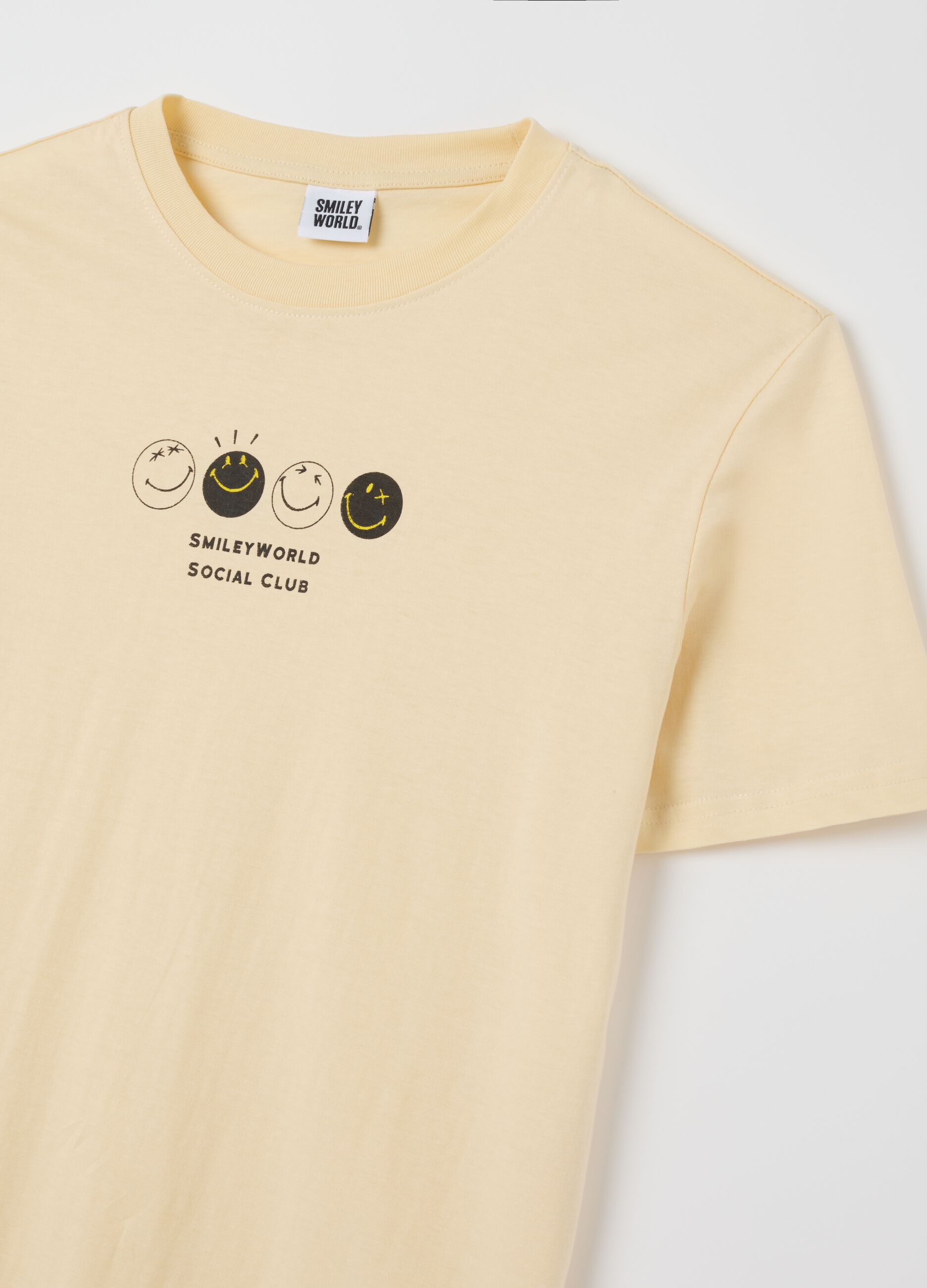 Men's beige regular fit pure cotton T-shirt