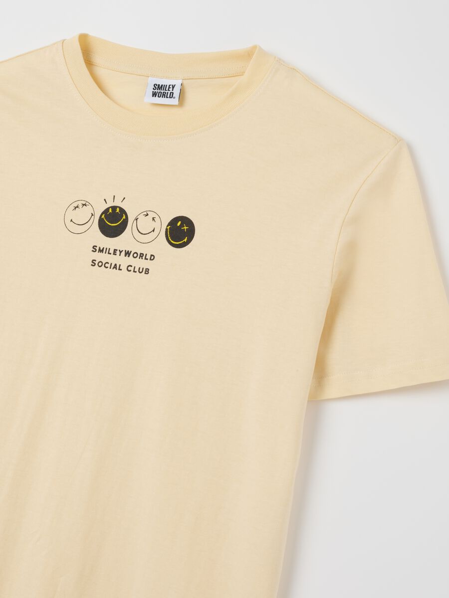 Men's beige regular fit pure cotton T-shirt_5