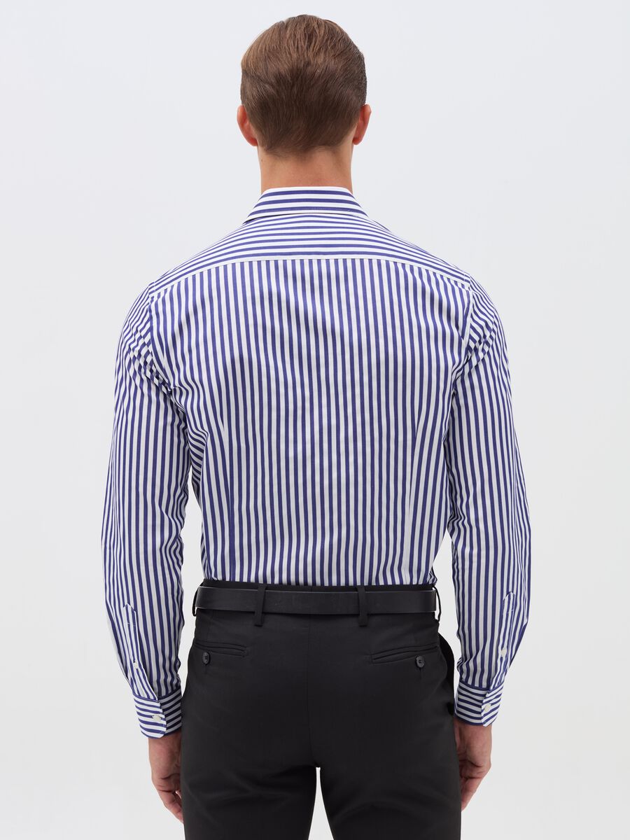 Camicia slim fit easy iron a righe_1