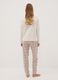 Beige pure organic cotton crew-neck pyjamas_3