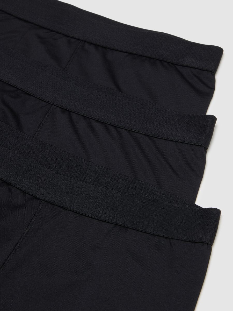Pack of three black microfiber boxer shorts_1
