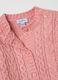 Pink regular fit girl's cardigan with buttons_2