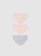 Three-pack multicolour cotton mix baby girl knickers with regular fit_1