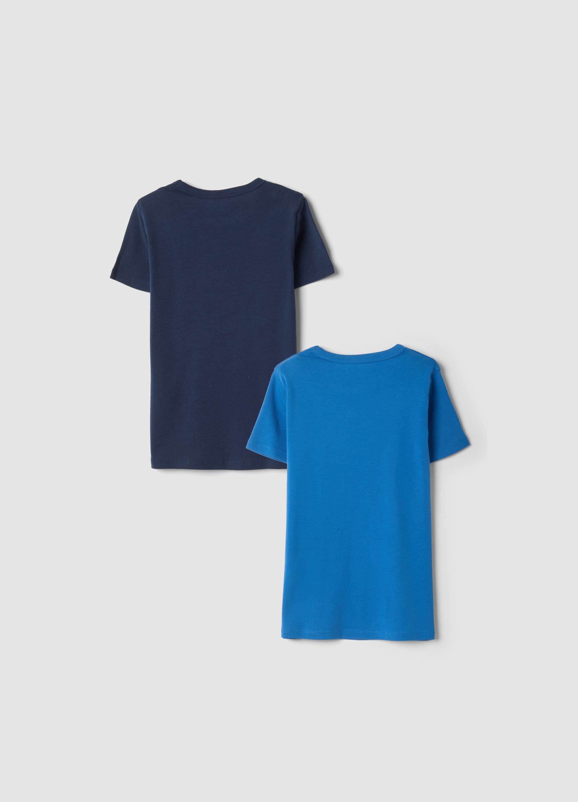 2-pack of blue organic cotton crew-neck T-shirts
