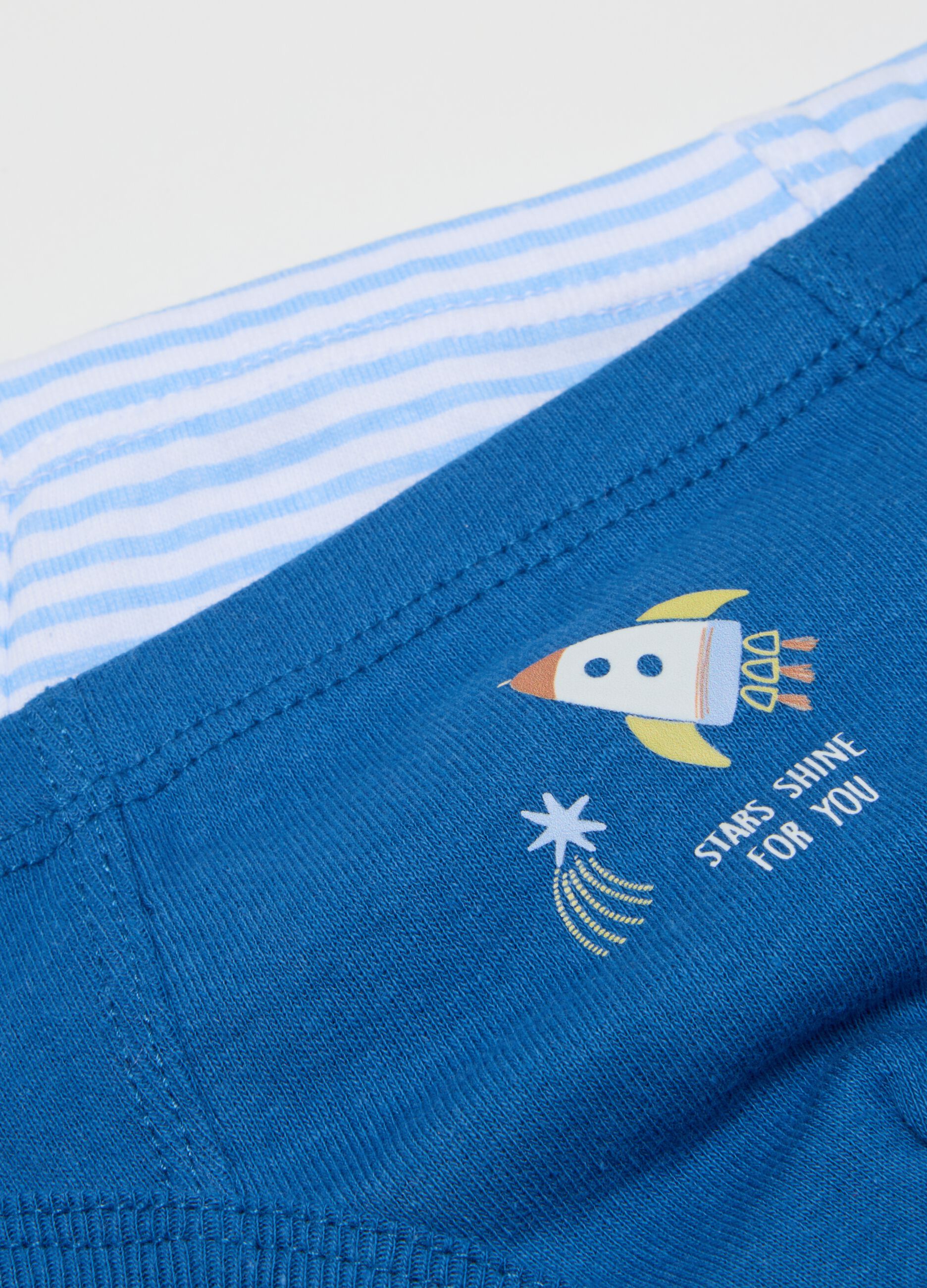 Set of multicolour pure cotton boys' briefs tripack