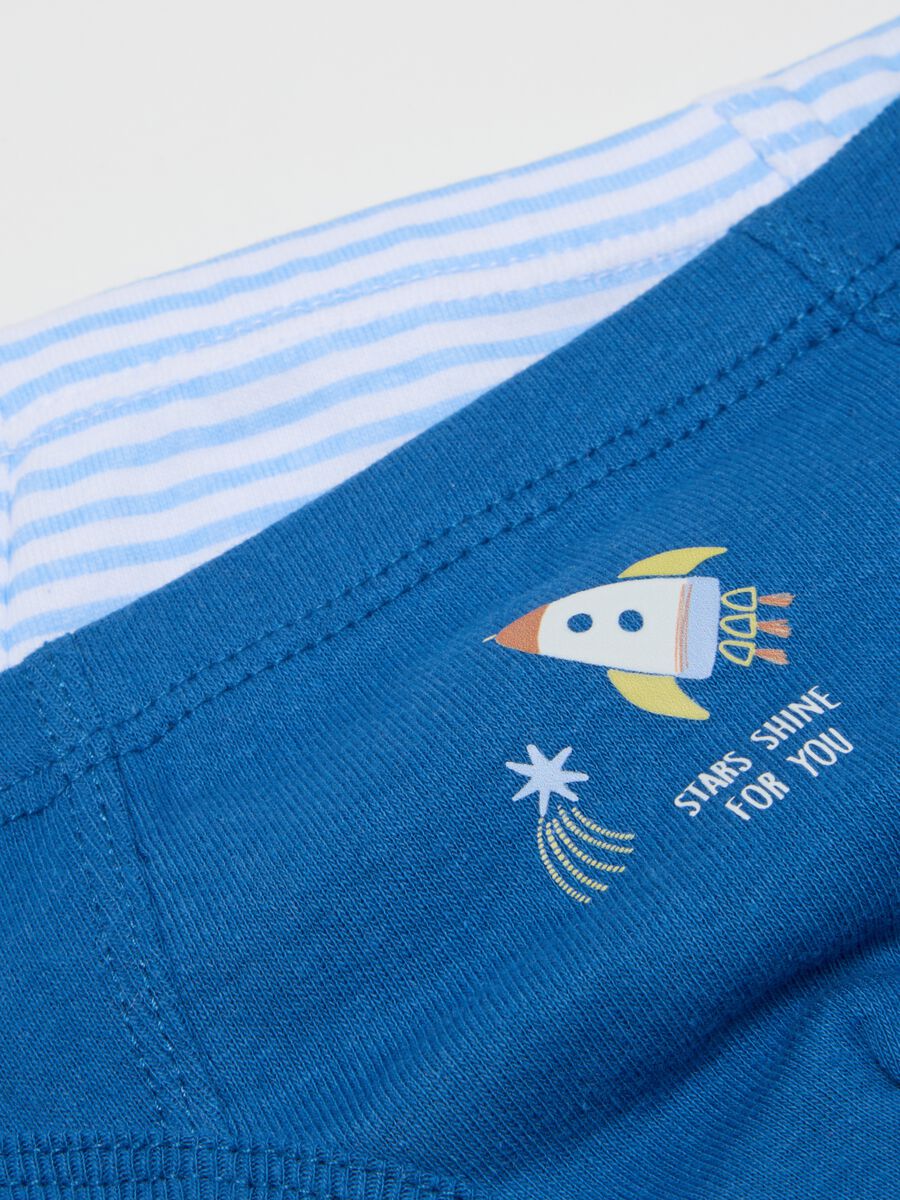 Set of multicolour pure cotton boys' briefs tripack_2