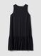Sleeveless pure viscose black dress, regular fit_4