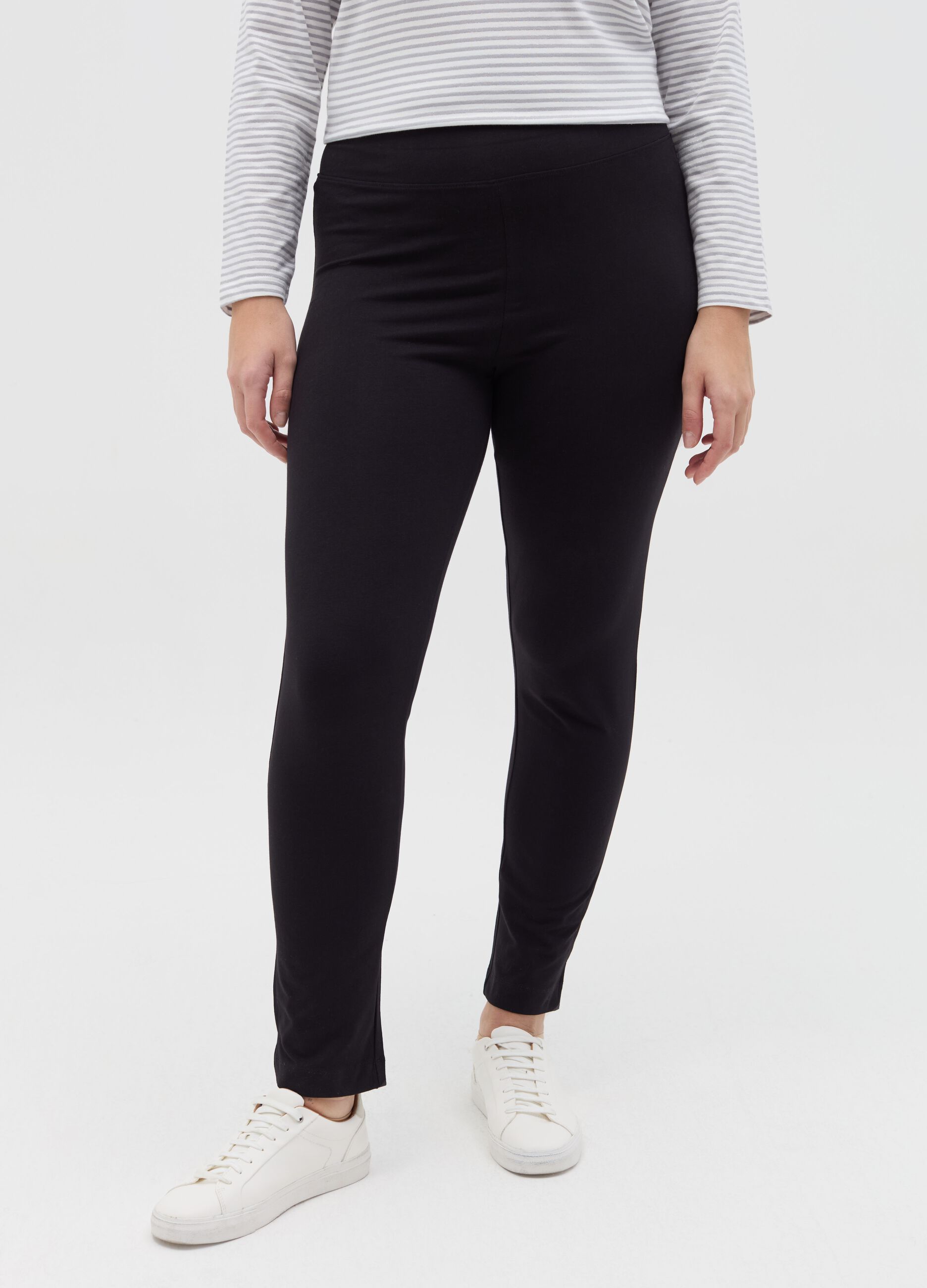 Curvy stretch cotton leggings