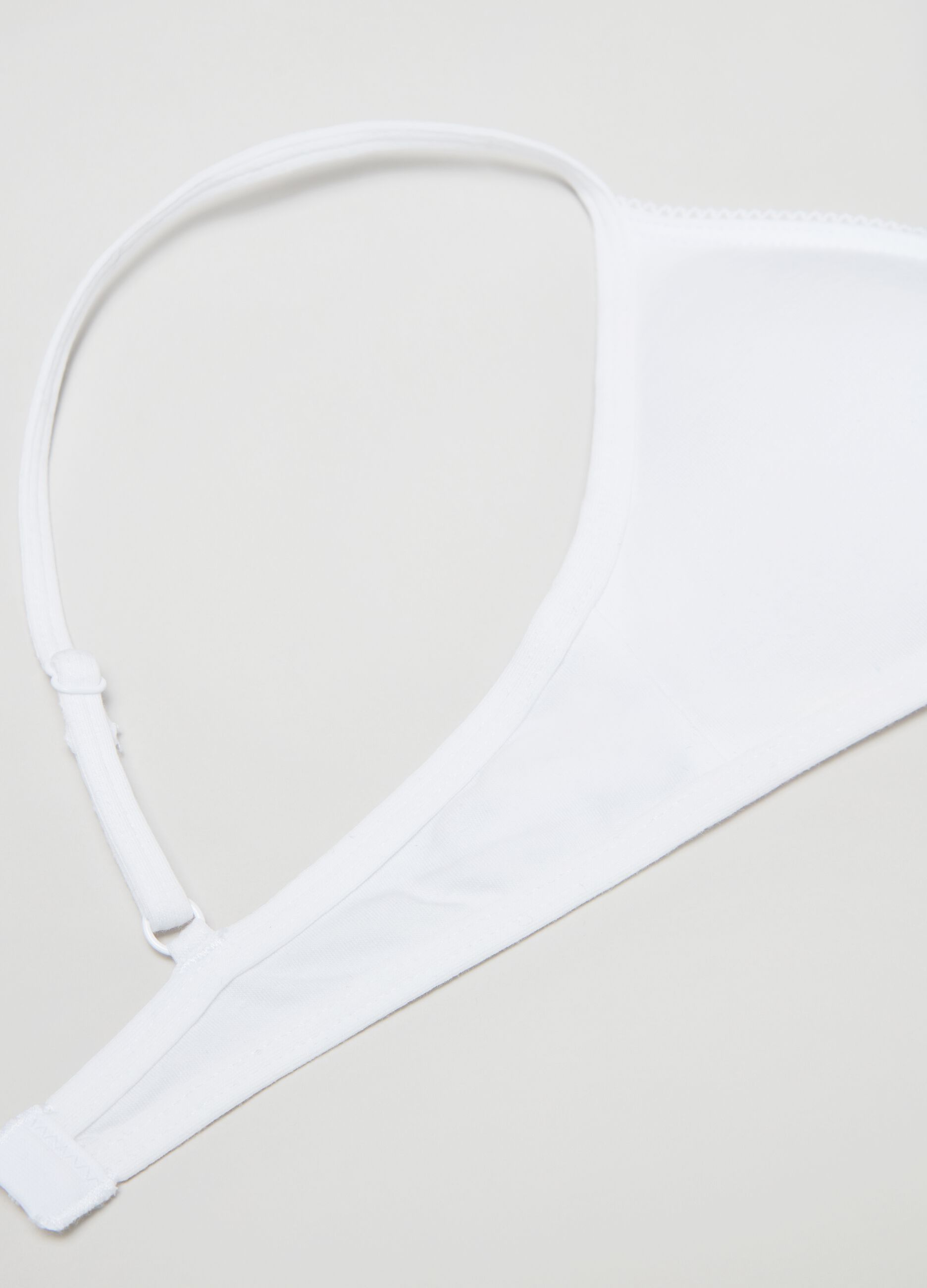 Semi-padded triangle bra
