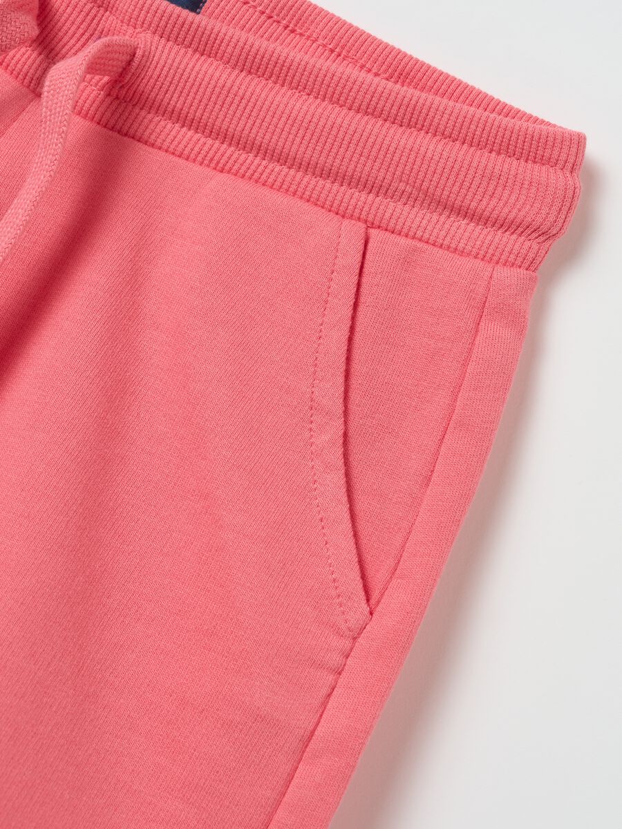 Girl's Pink Pure Cotton Regular Fit Shorts_3