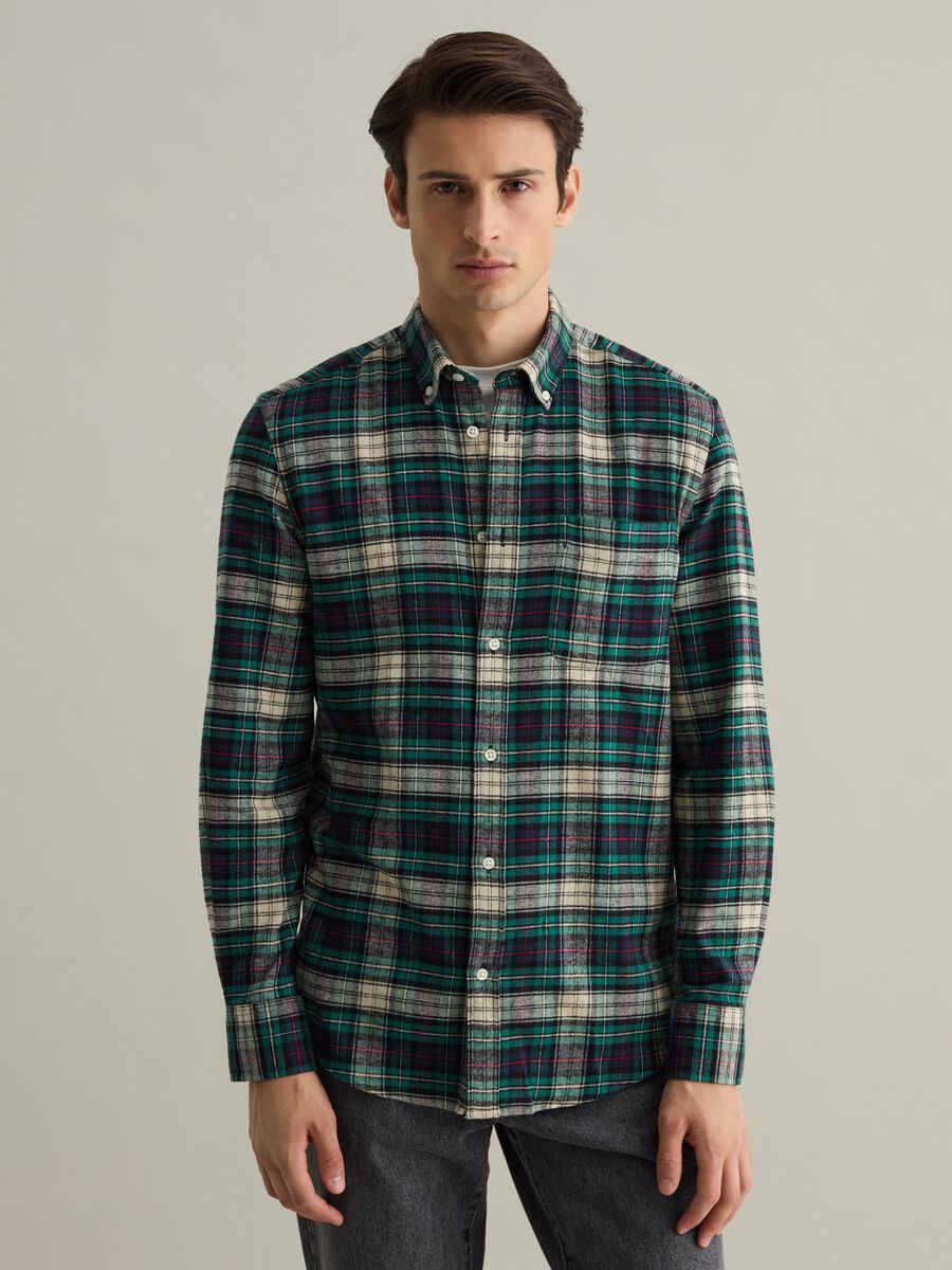 Chequered flannel shirt with pocket_0