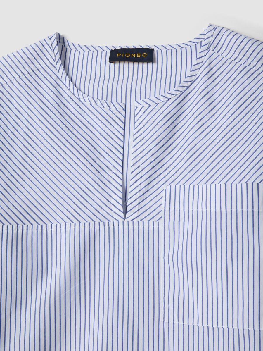 Multicolour striped pure cotton shirt regular fit with pocket_5