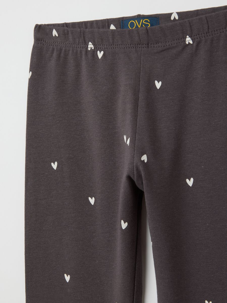 Girls' Grey Stretch Cotton Leggings_2