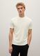Beige cotton blend t-shirt with regular fit and stretch_2
