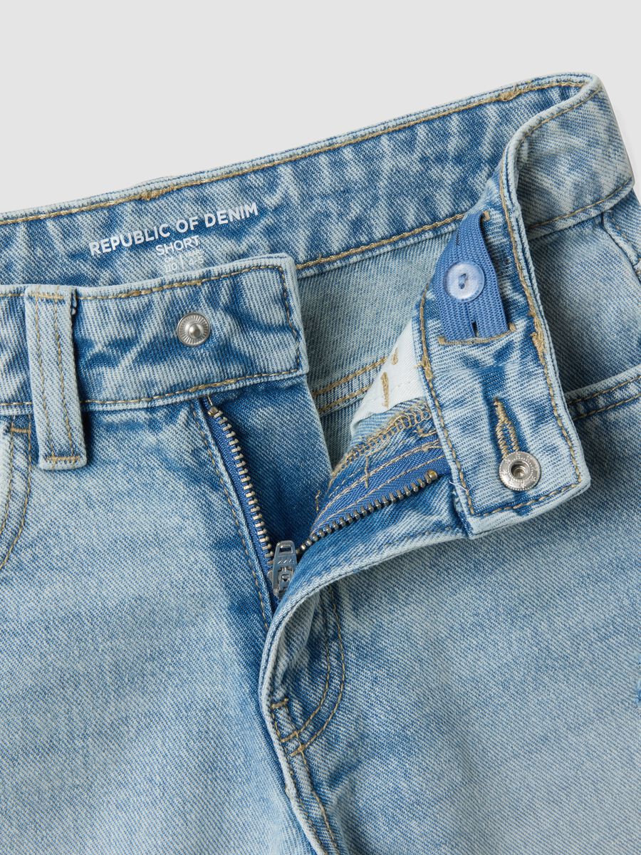 Wide-leg denim shorts_3