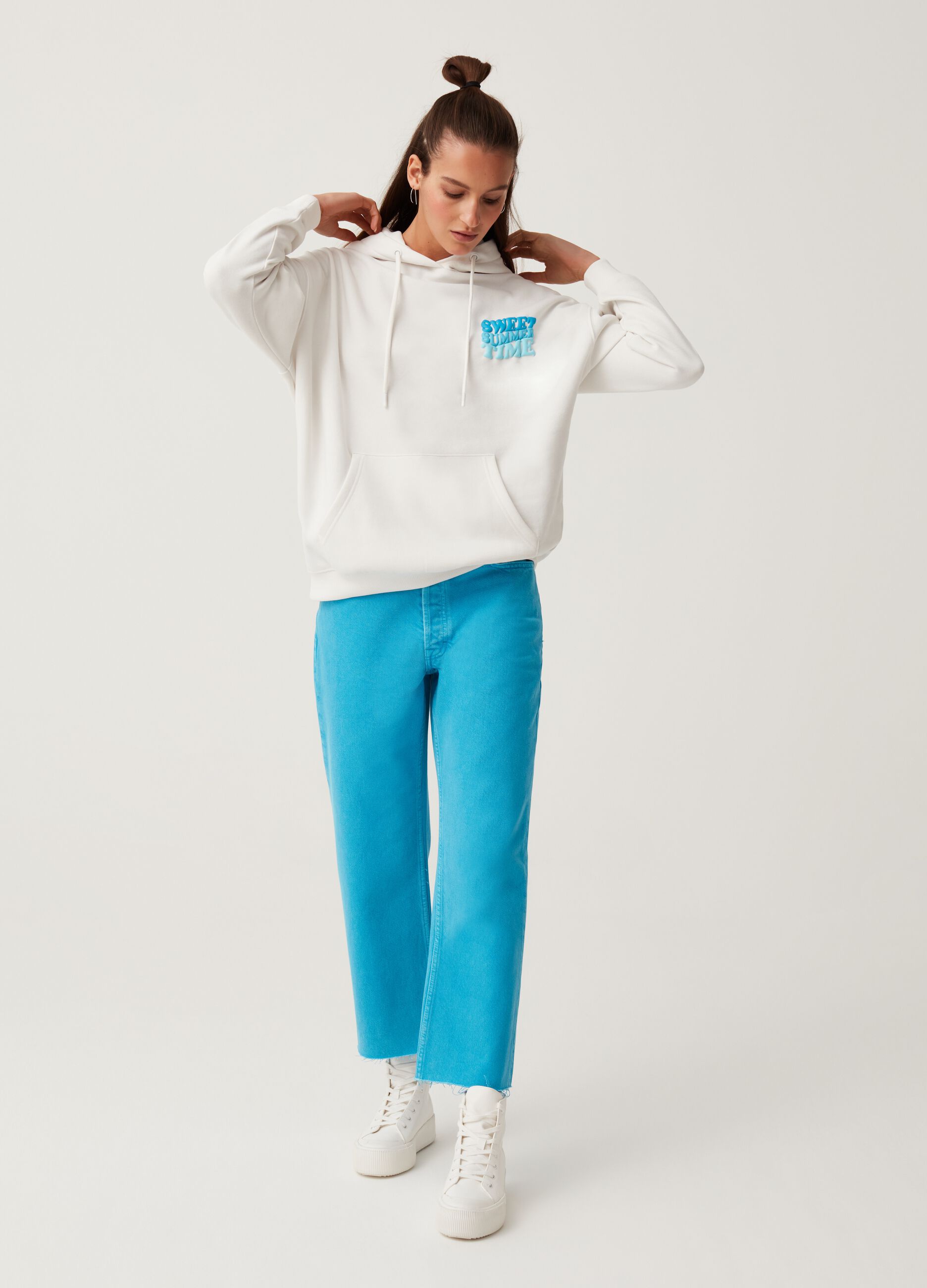 Jeans straight fit con orlo a vivo Baby Angel_0
