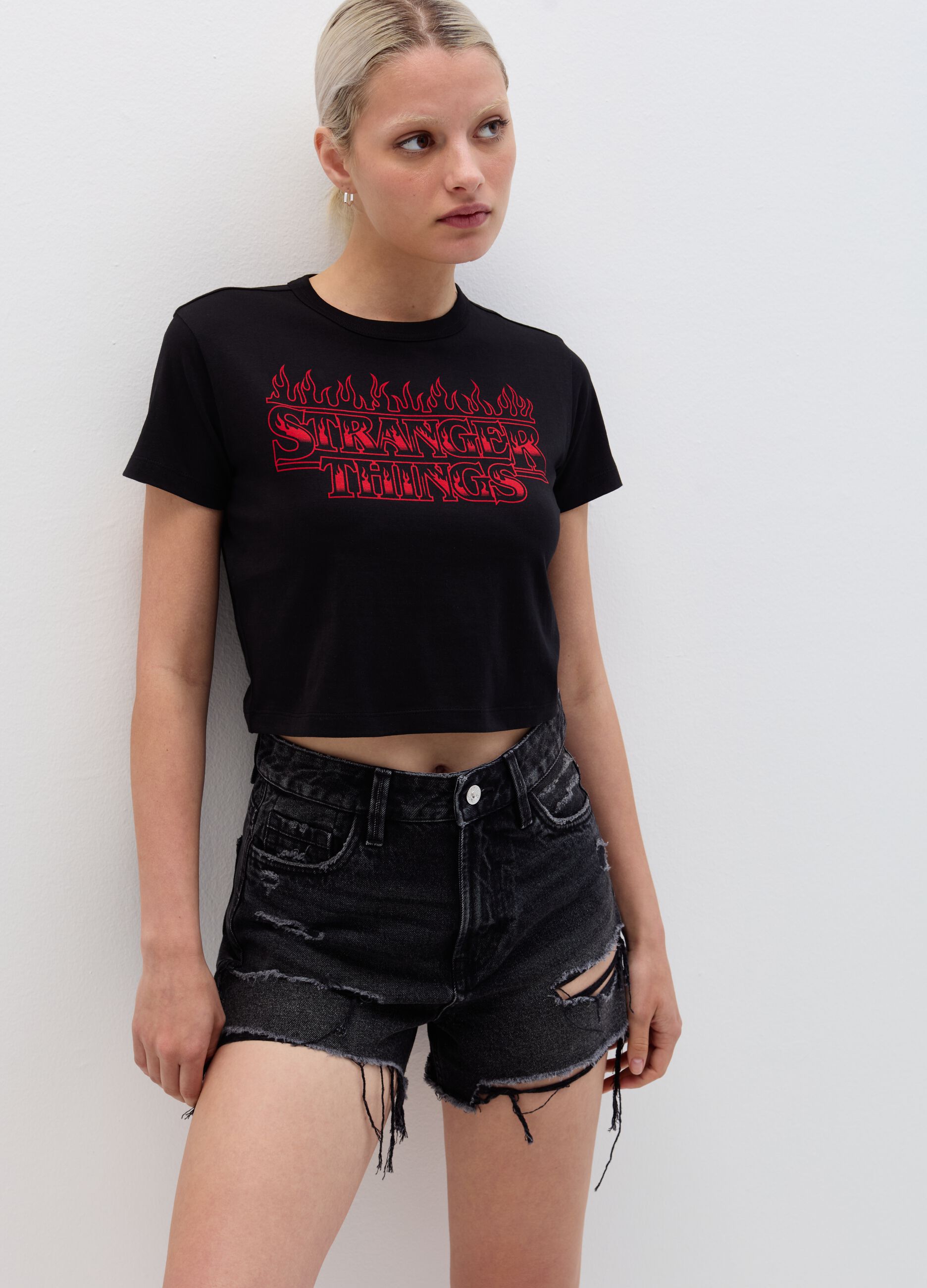 T-shirt con stampa Stranger Things