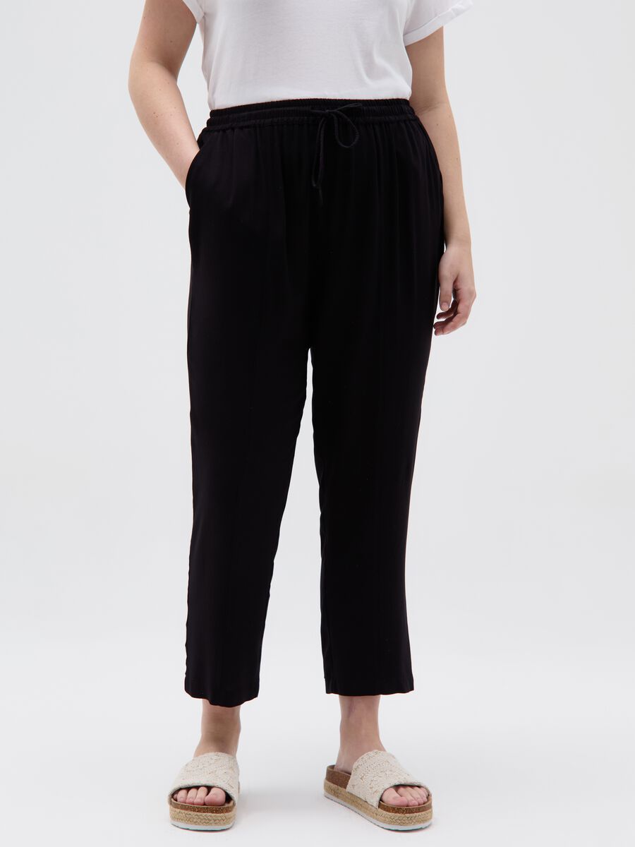 Curvy crop joggers with drawstring_1