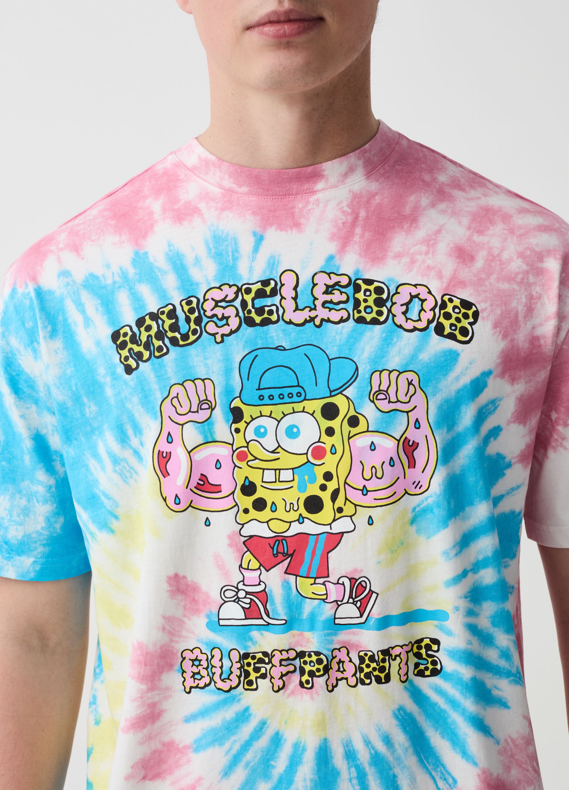 T-shirt in cotone con stampa Spongebob