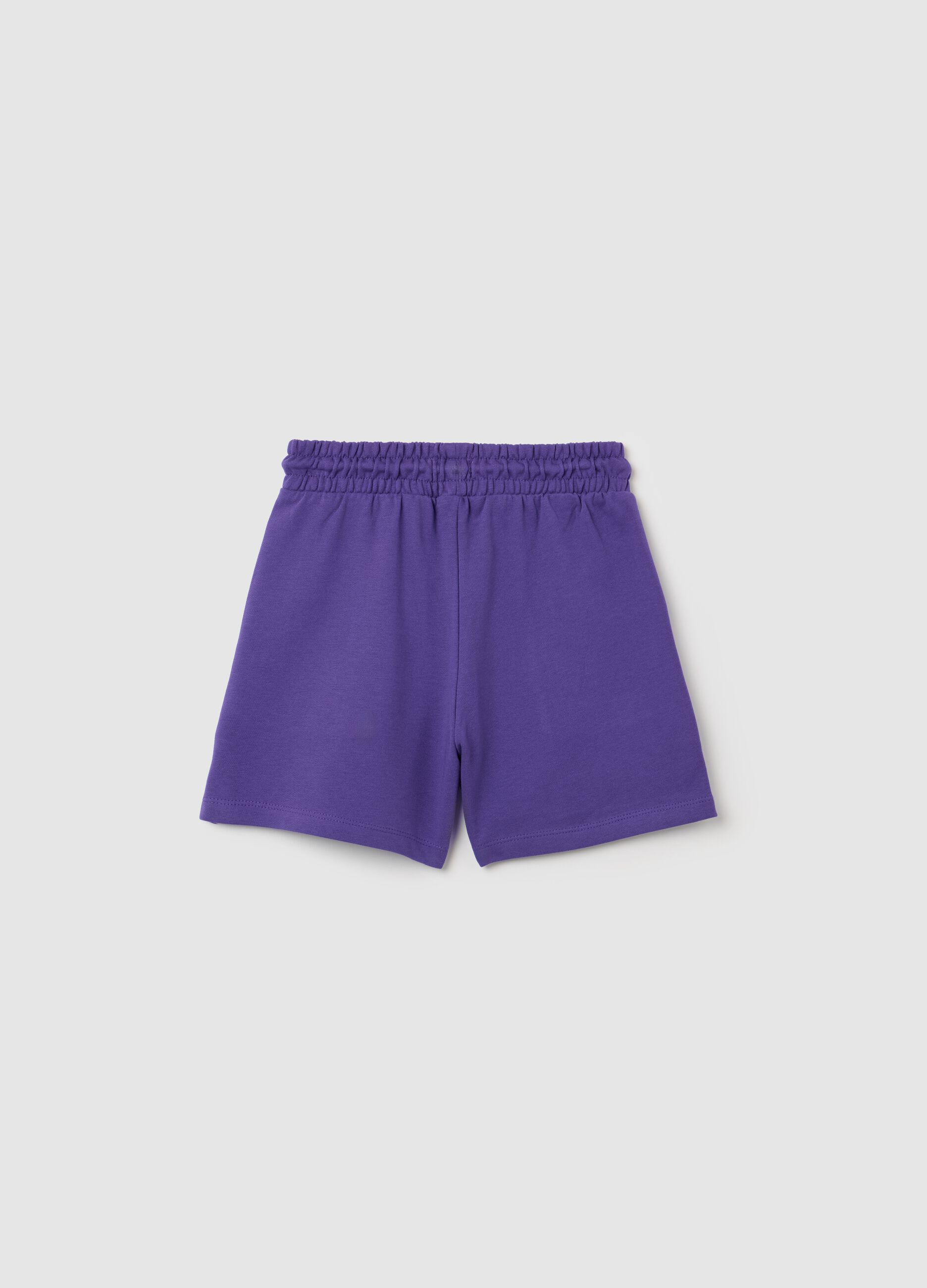 Girls’ purple shorts in 100% cotton with regular fit