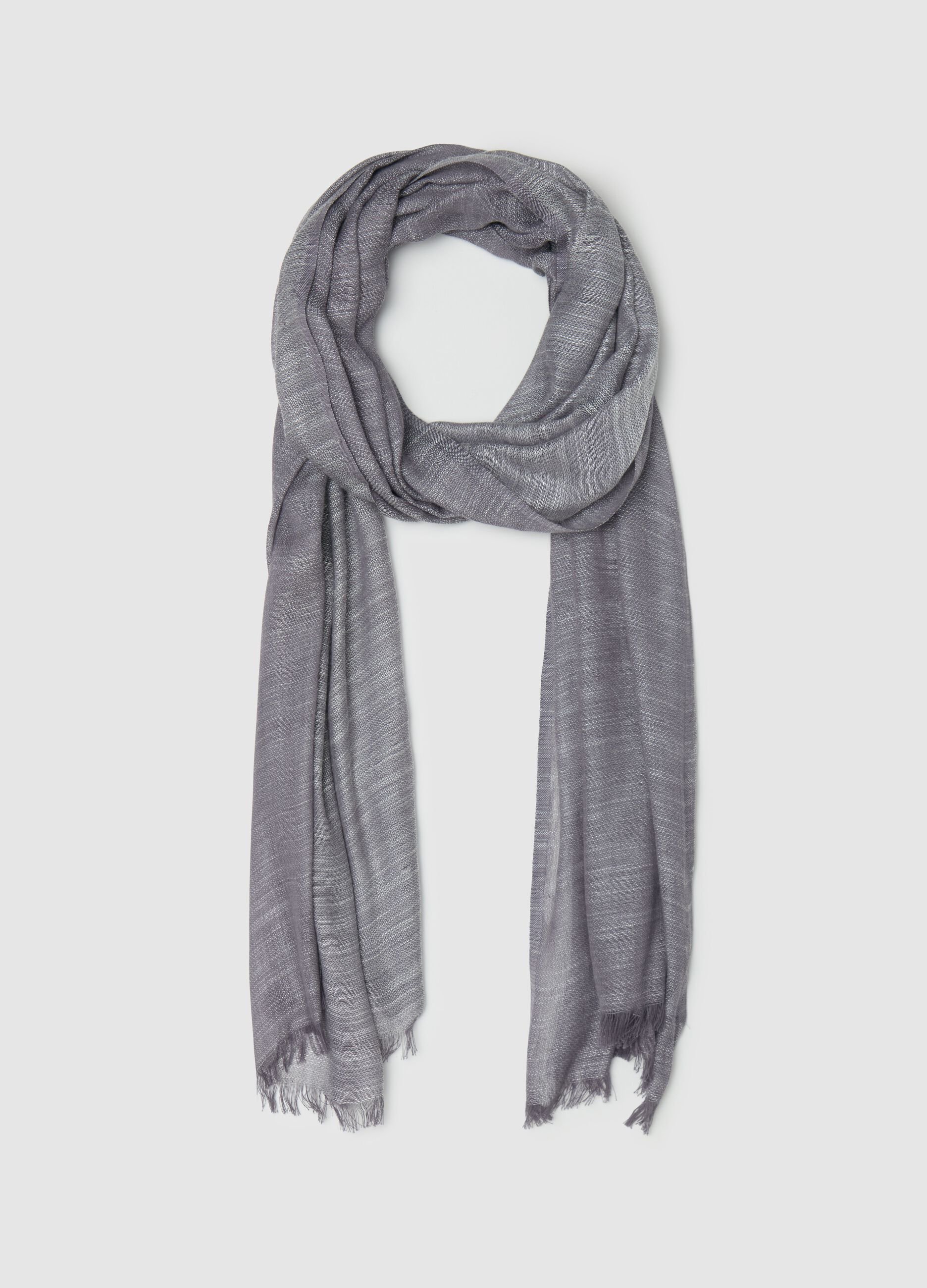 Pashmina sfrangiata effetto fiammato