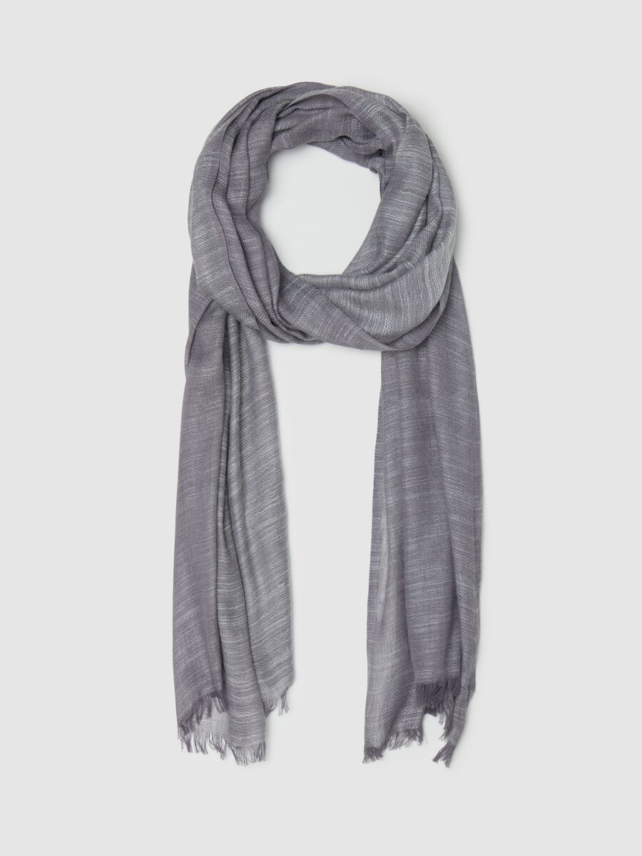 Iridescent-effect fringed pashmina_0