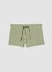 Green and white stretch boxer swim shorts_0