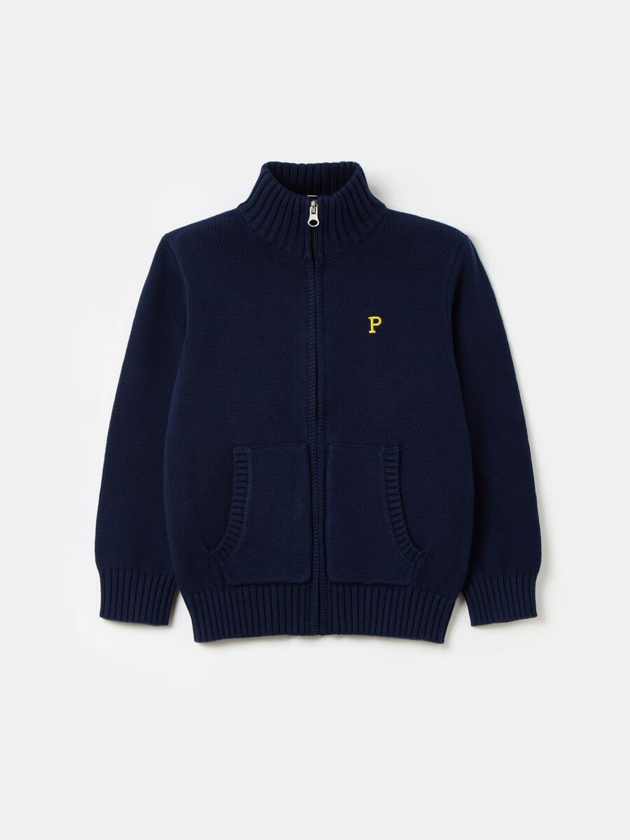 Cardigan full-zip con ricamo_2