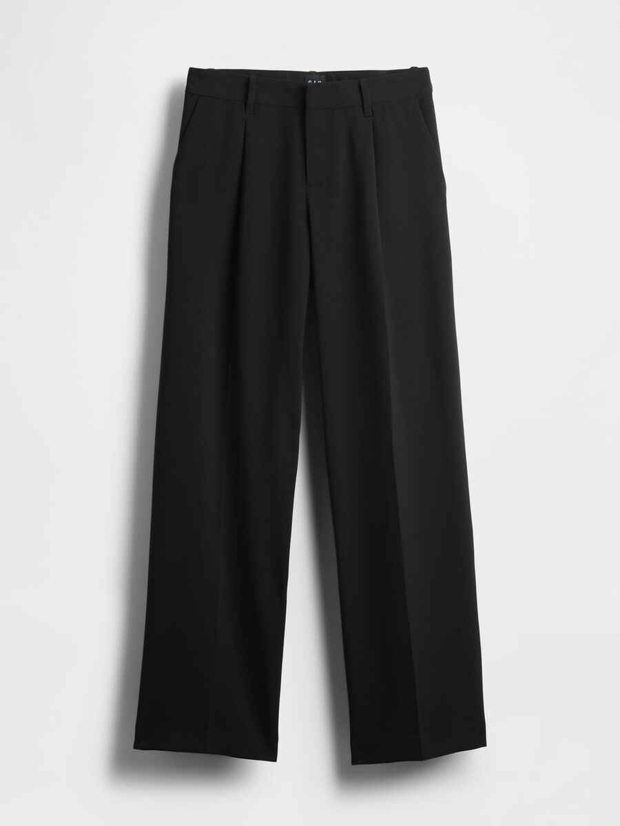 Black Stretch Wide-Leg Trousers_7