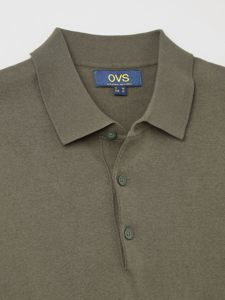 Polo shirt in solid colour cotton_5
