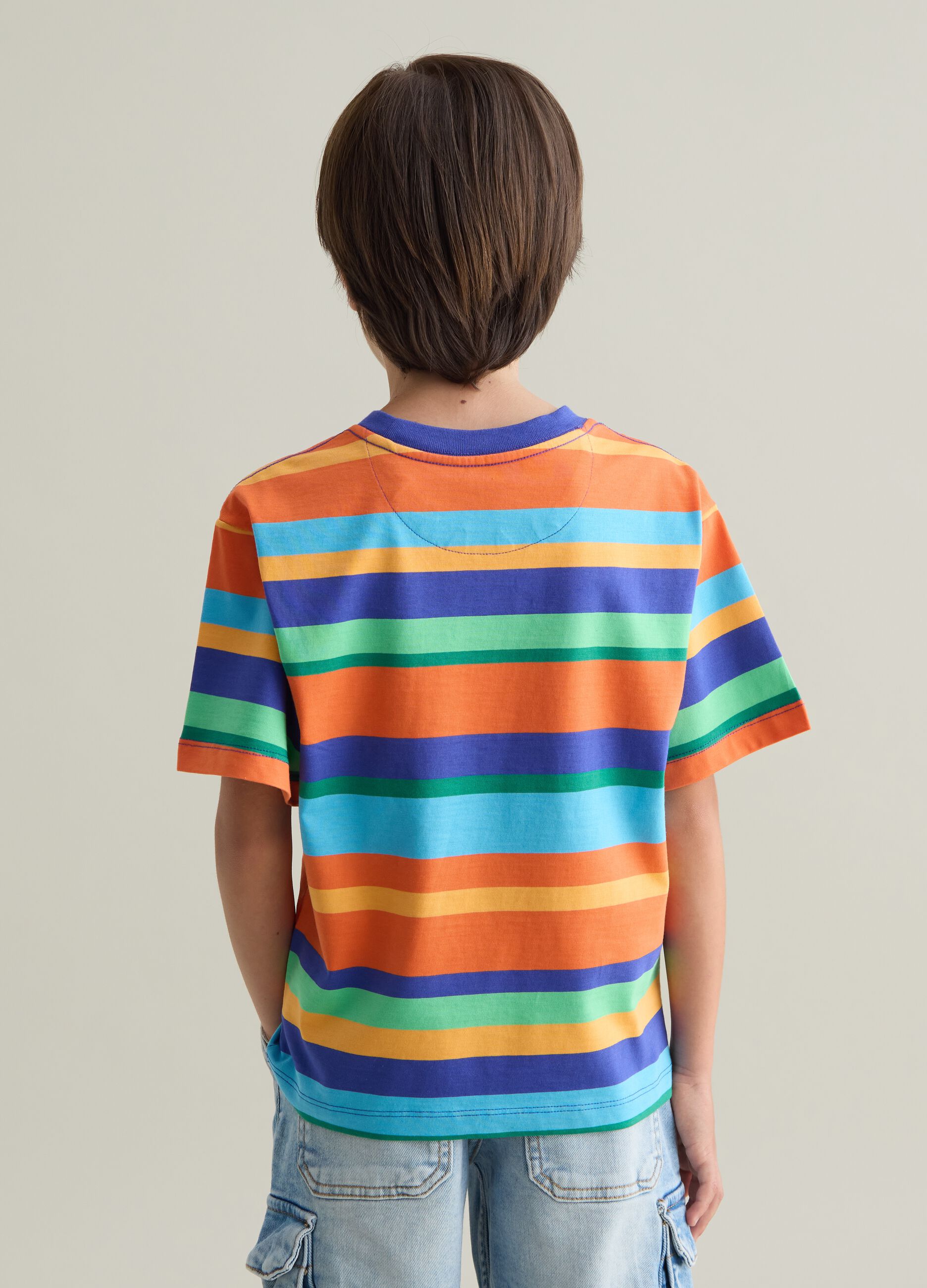 Children's multicolor pure cotton t-shirt in regular fit