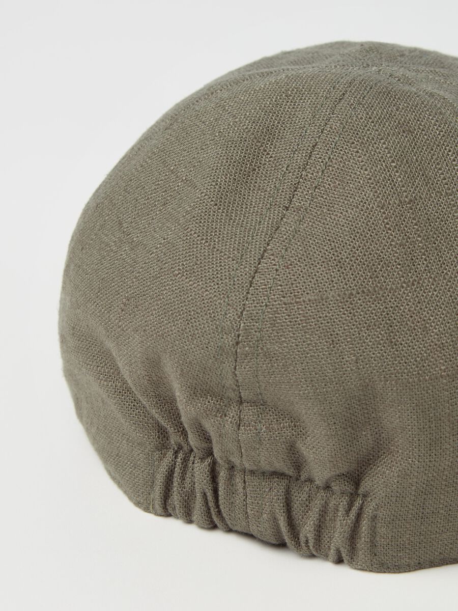 Viscose and linen flat cap_2