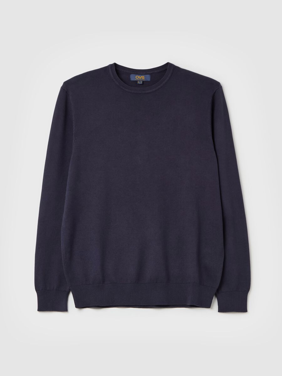 Cotton pullover with round neck_4
