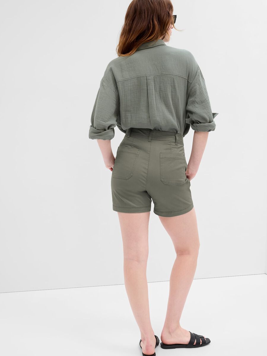 Utility shorts in stretch cotton_1