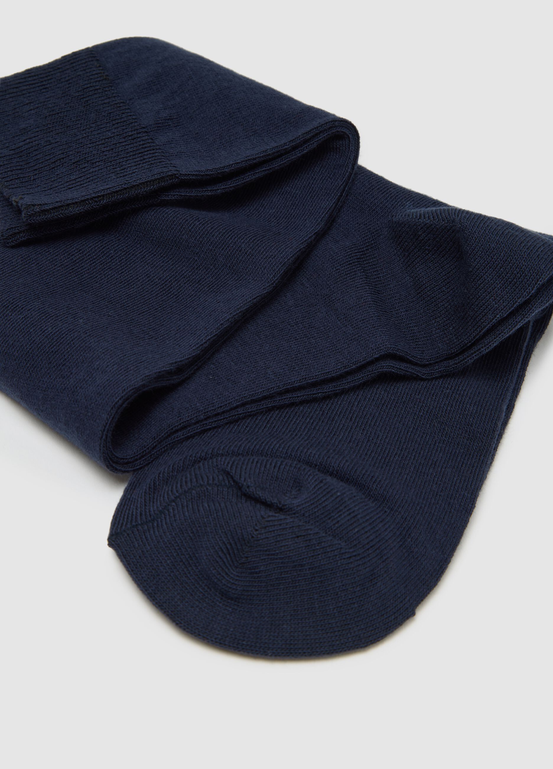 Set of two pairs of multicolour cotton knee-high socks