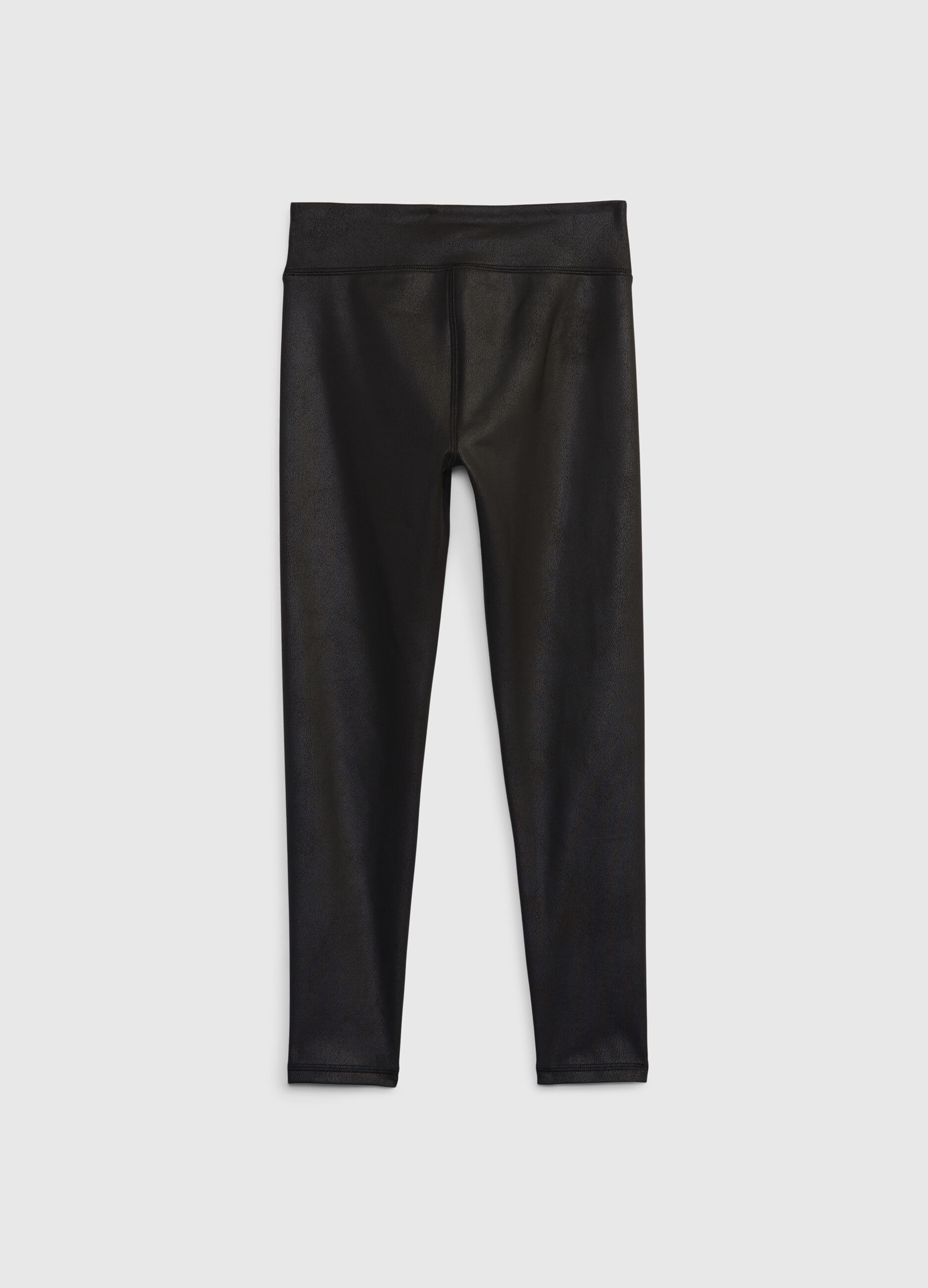 Shiny effect stretch leggings