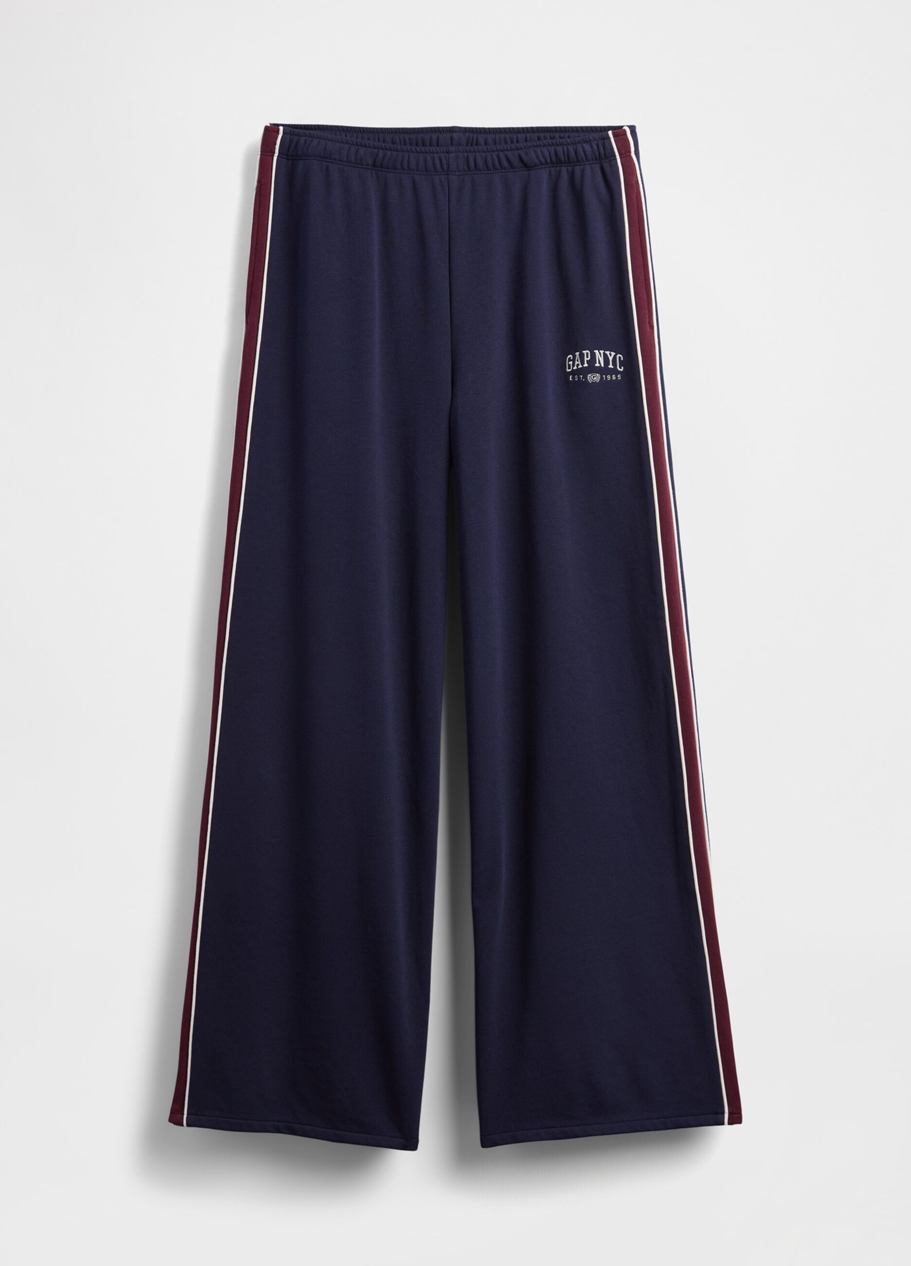 Blue cotton blend palazzo trousers