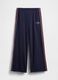 Blue cotton blend palazzo trousers_4